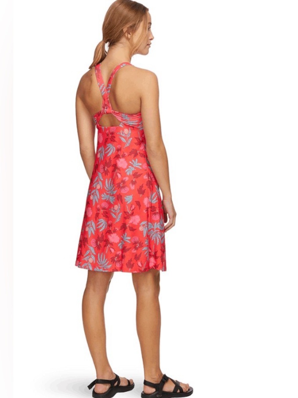 Patagonia Magnolia Red Floral Sleeveless Dress size M - Picture 3 of 12